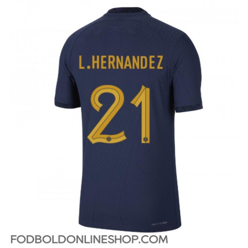 Frankrig Lucas Hernandez #21 Hjemmebanetrøje VM 2022 Kortærmet